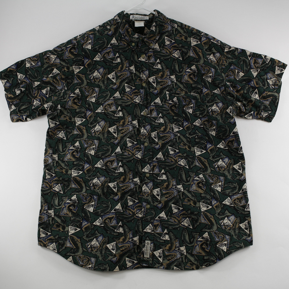 Columbia Mens Shirt XL Button Down Short Sleeve